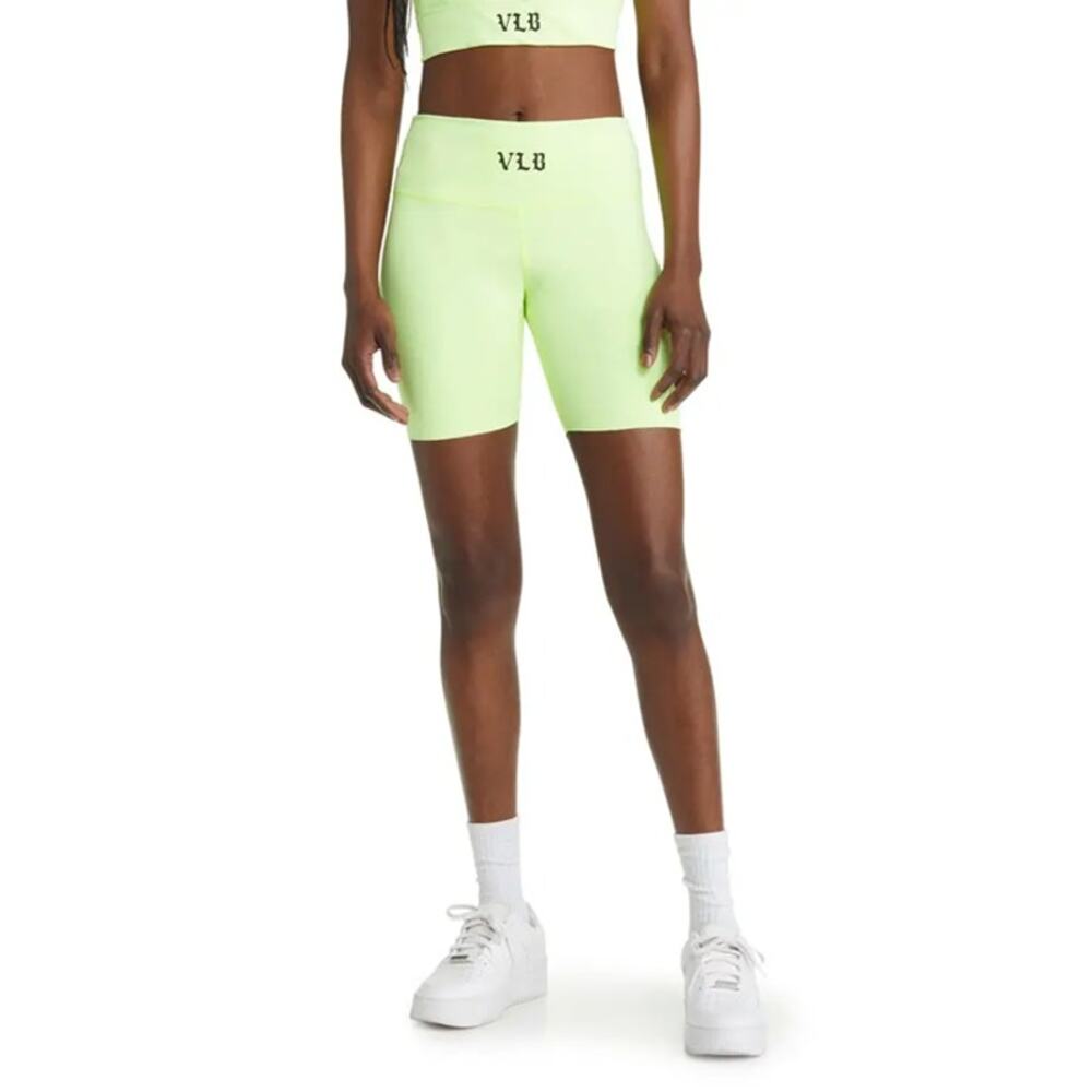 New VIVA LA BONITA Lime Yellow Hype Bike Shorts Size M